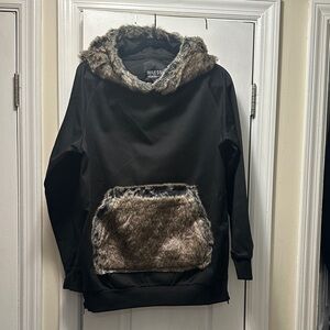 RIFLESSI Faux Fur Accents Hoodie Men’s Size M